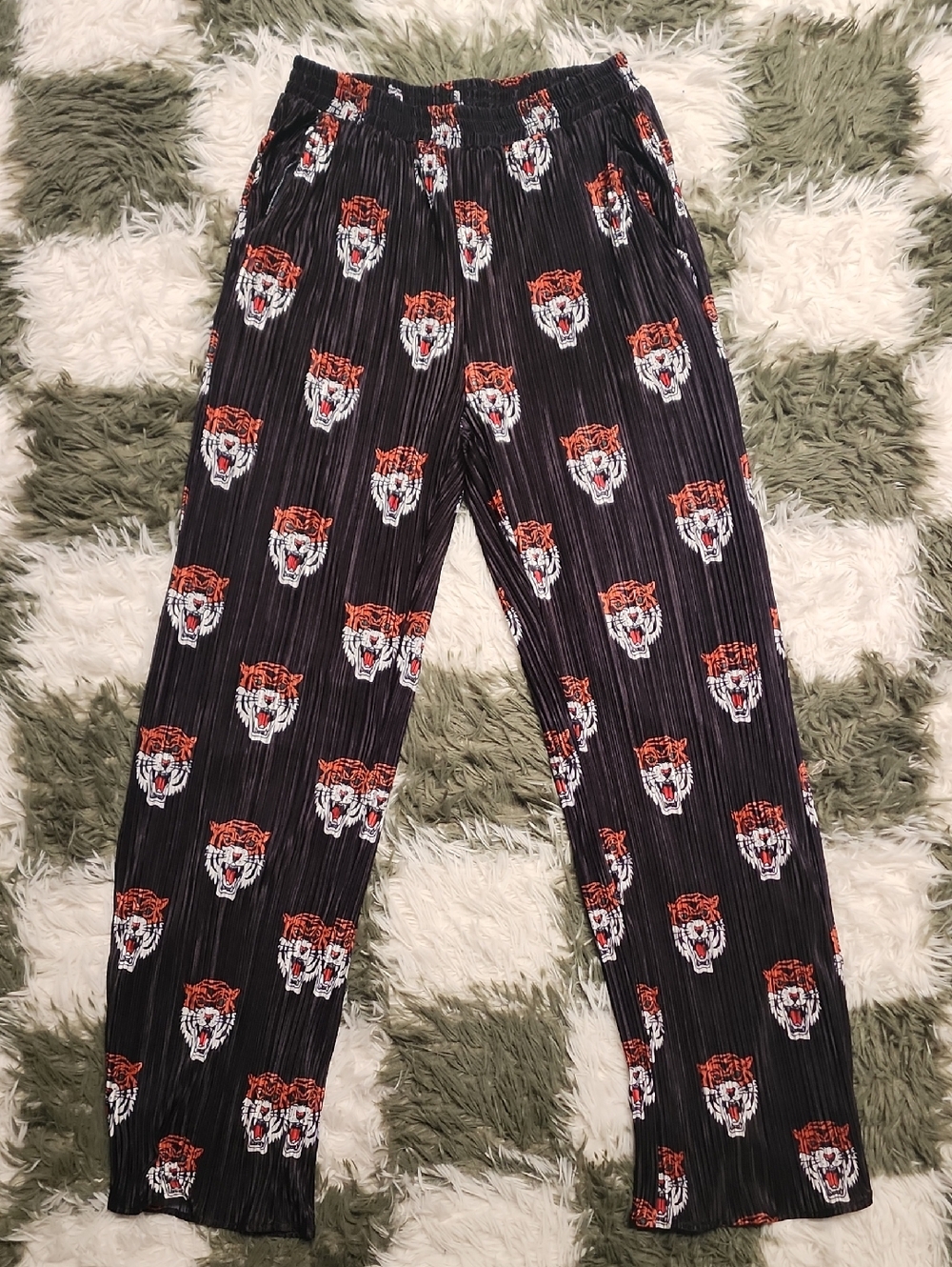 Dressed In Lala Tiger Plisse Pants